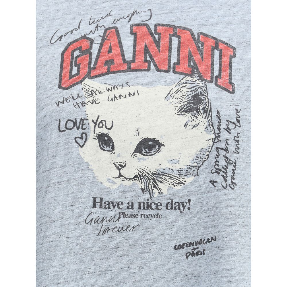 Cotton melange 3/4 sleeve T-shirt