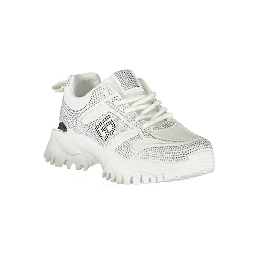 White Polyester Sneaker