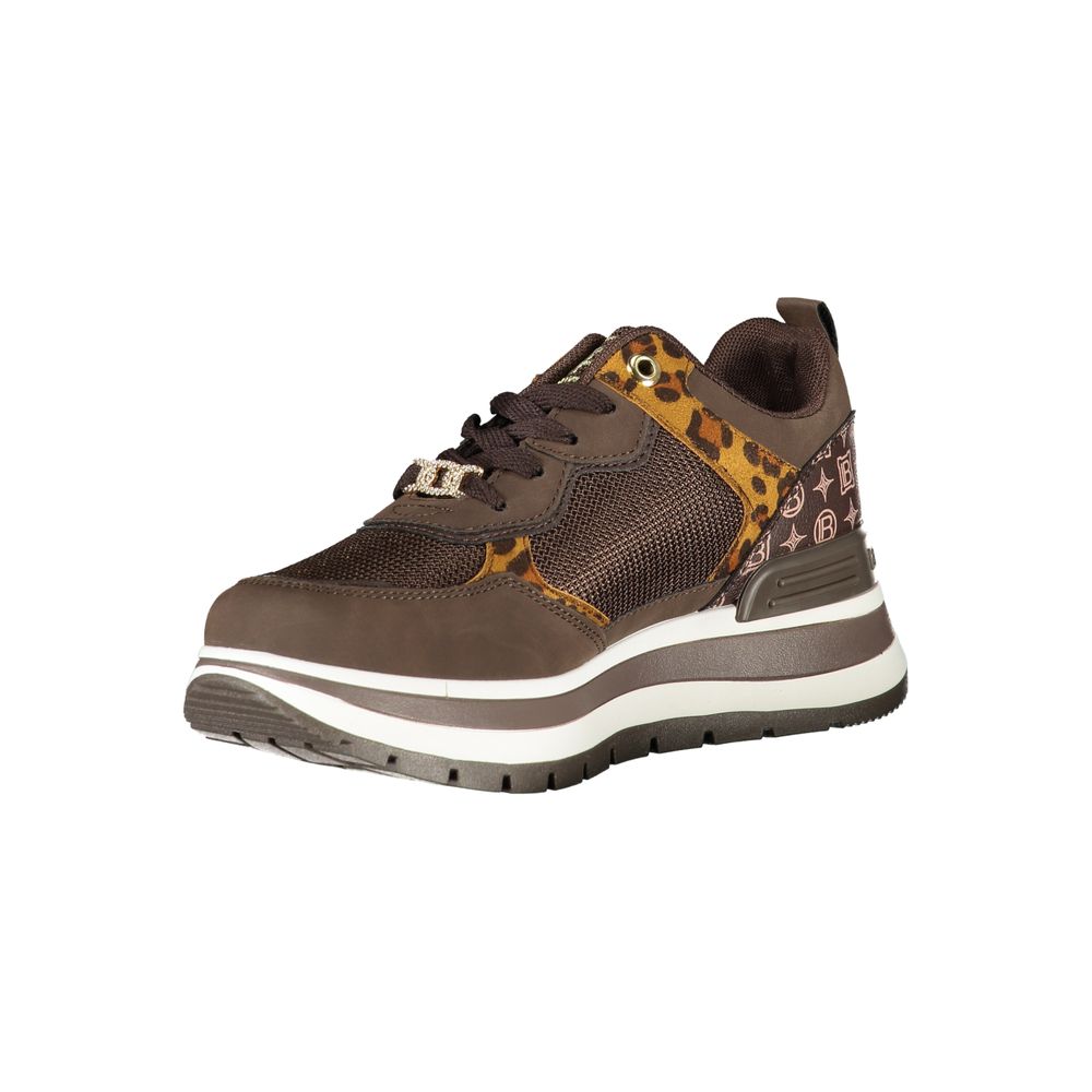 Brown Polyester Sneaker