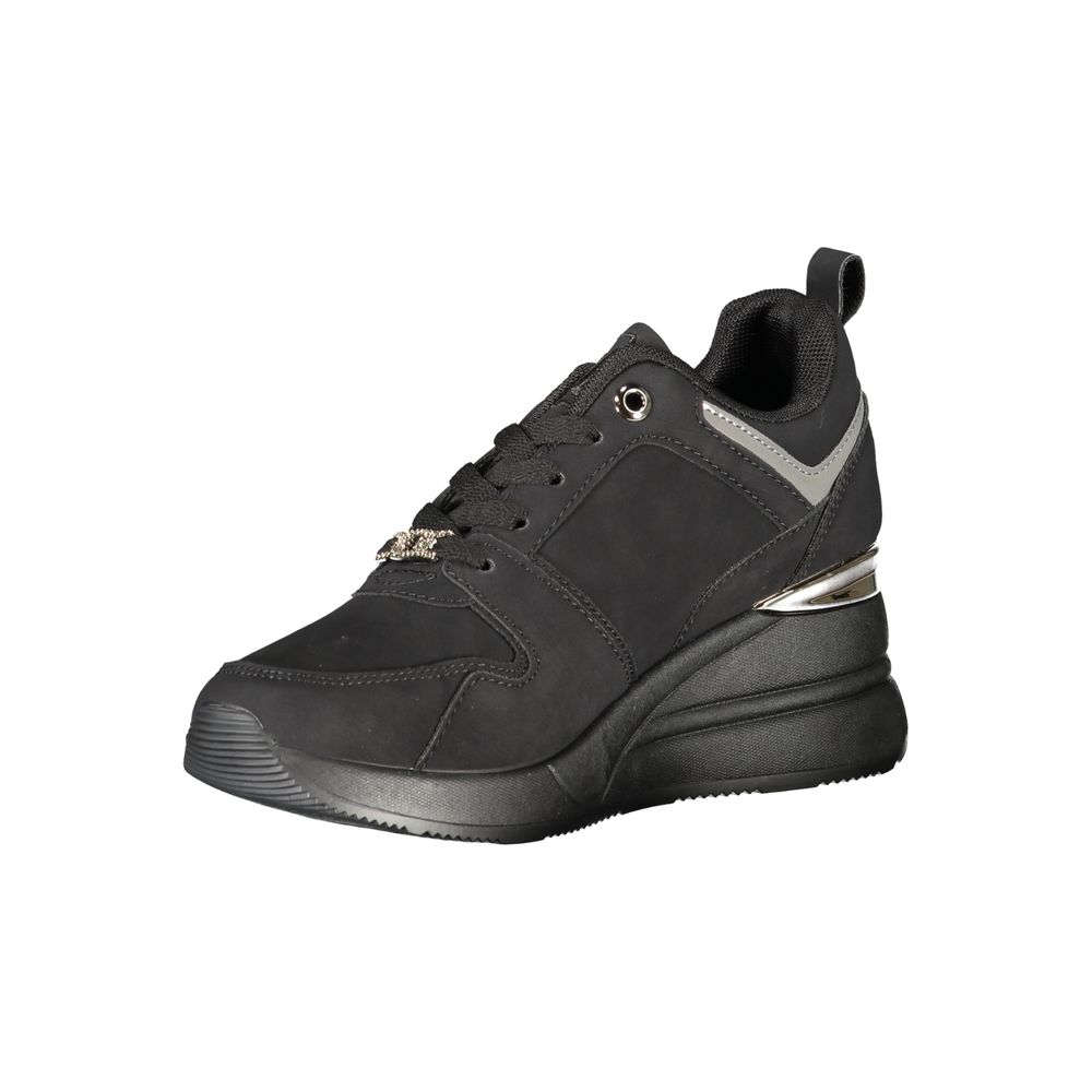 Black Polyester Sneaker