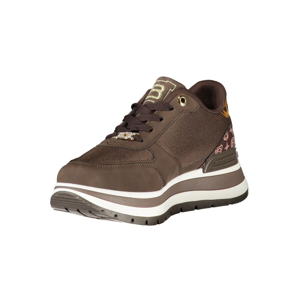 Brown Polyester Sneaker