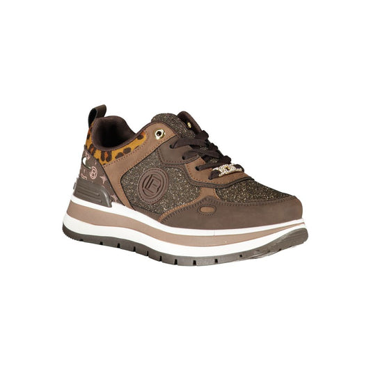 Brown Polyester Sneaker