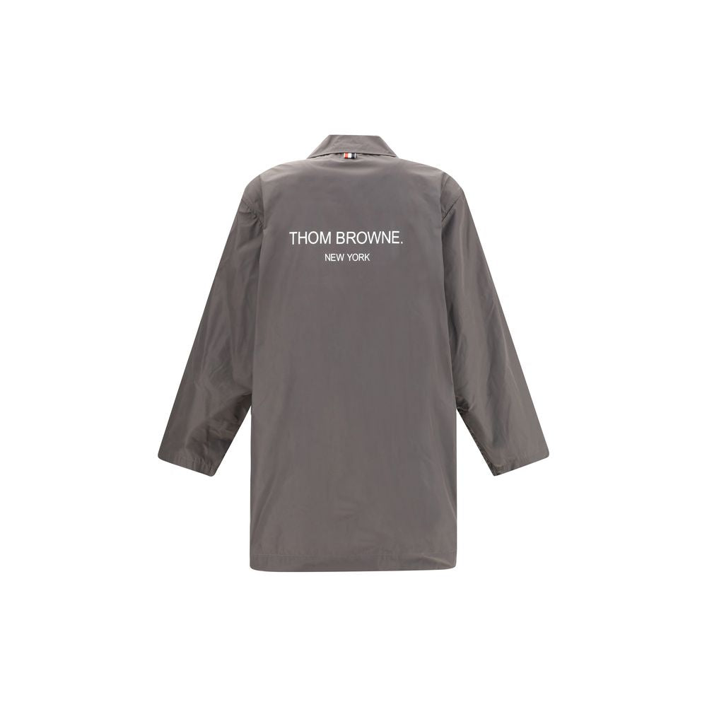 Brown Polyester Trench Coat