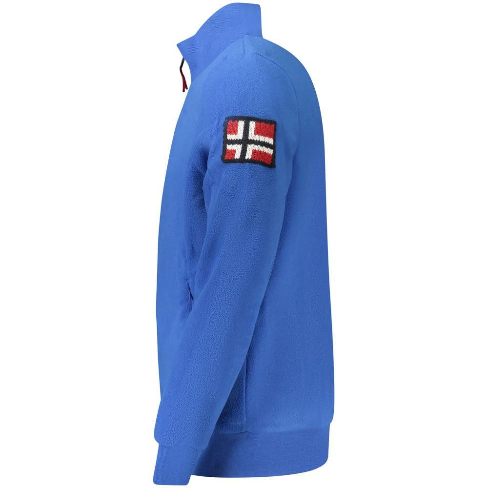 Blue Polyester Sweatshirt