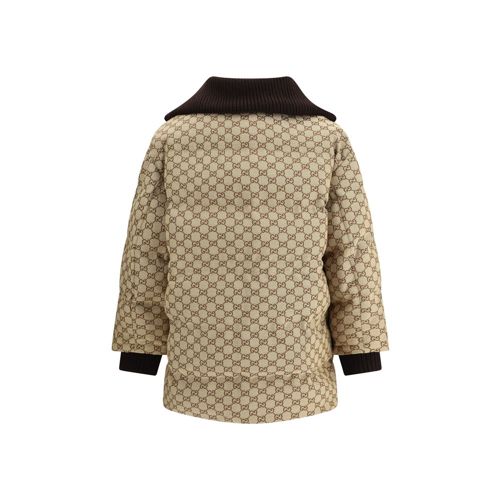 Beige Cotton Bomber