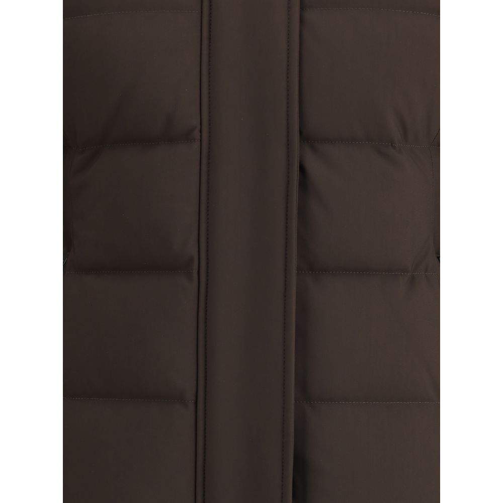 Brown Nylon Parka