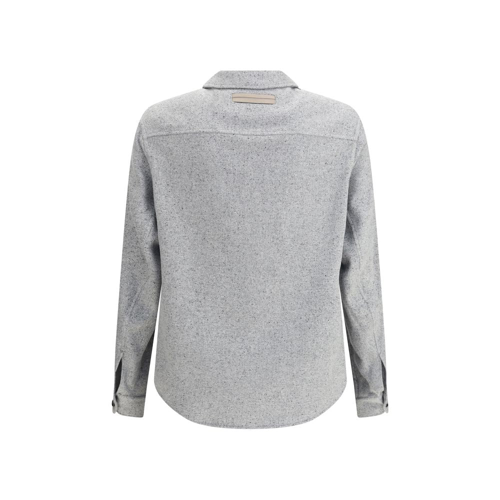 Gray Cashmere Dress Shirt