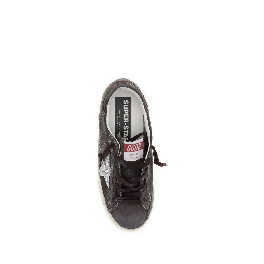 Gray Calf Leather Bos Taurus Low Top Sneakers