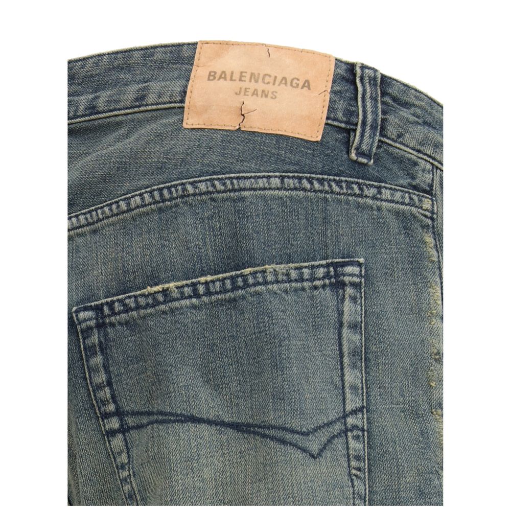 Blue Cotton Relaxed Fit Jeans