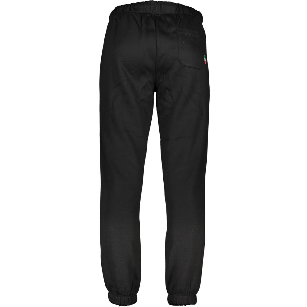 Black Polyester Men's Sweatpants