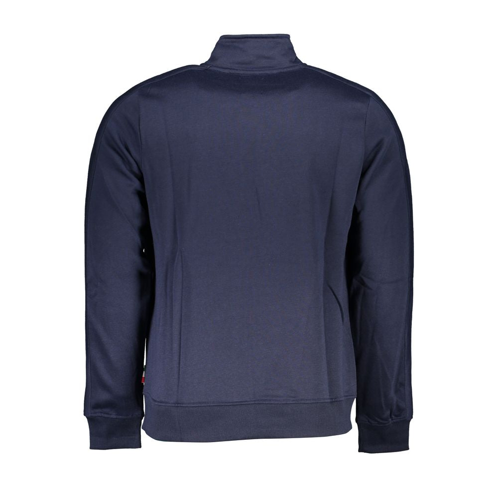 Blue Polyester Men Sweatshirt