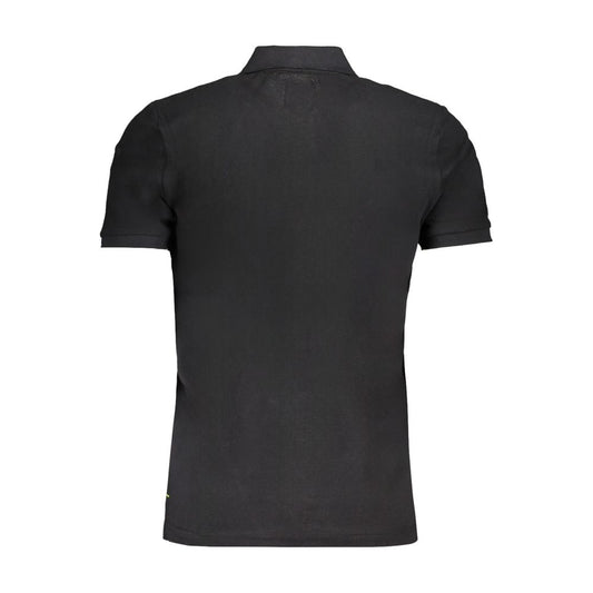 Black Cotton Polo Shirt