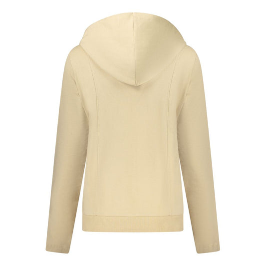 Beige Cotton Women Sweatshirt