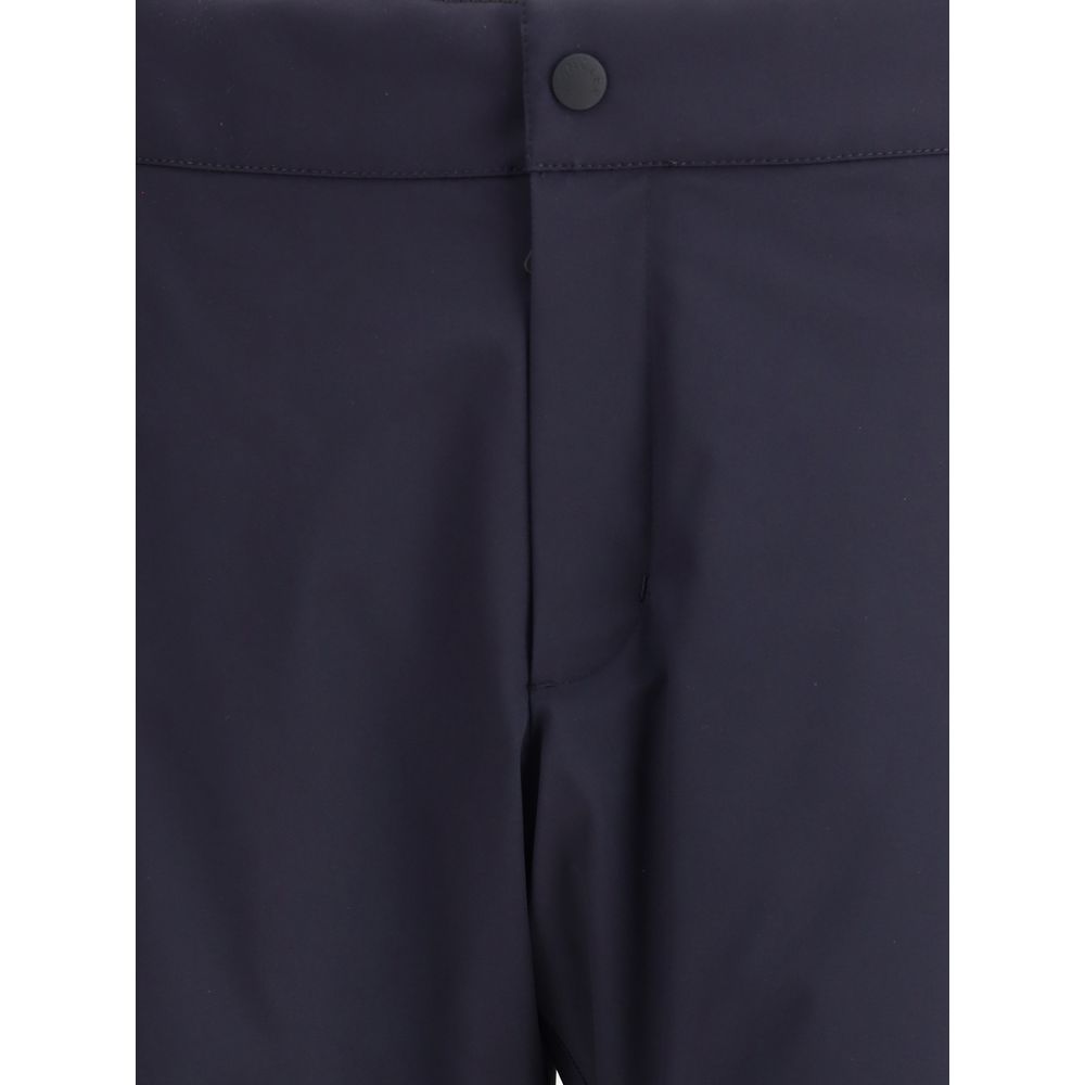 Blue Polyester Athletic Pants