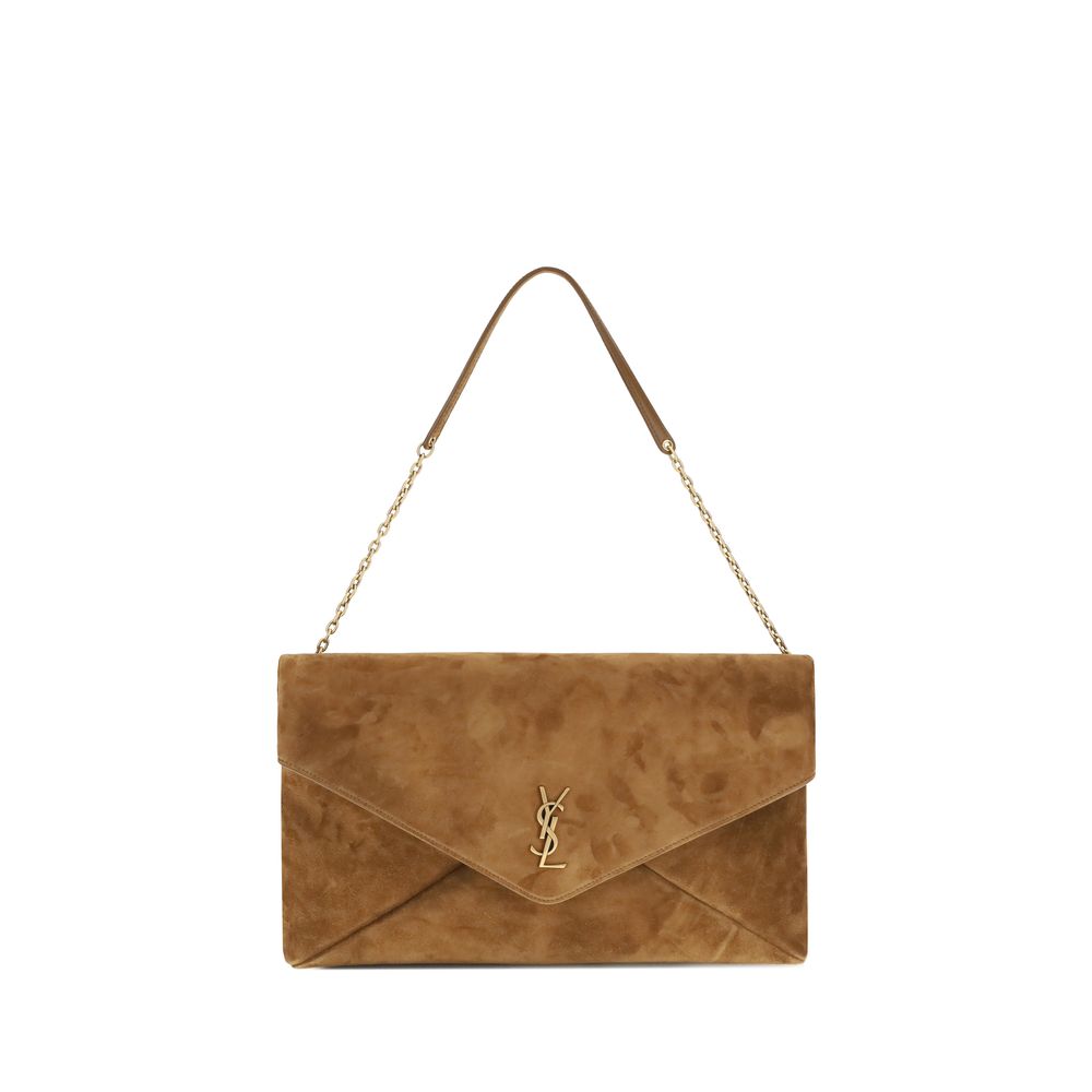 Beige Calf Leather Bos Taurus Shoulder Bag