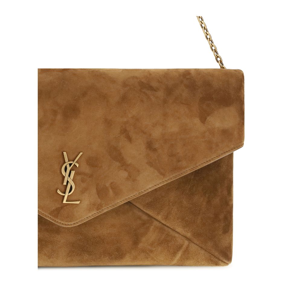 Beige Calf Leather Bos Taurus Shoulder Bag
