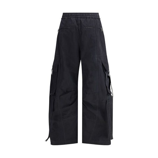 Black Cotton Cargo Pants