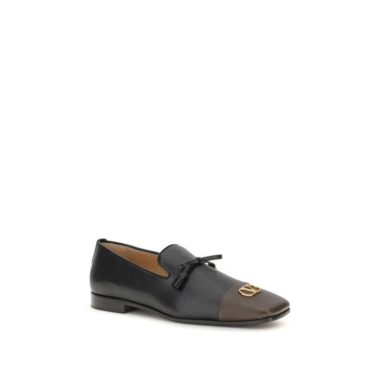 Black Goatskin Slip-On Loafers