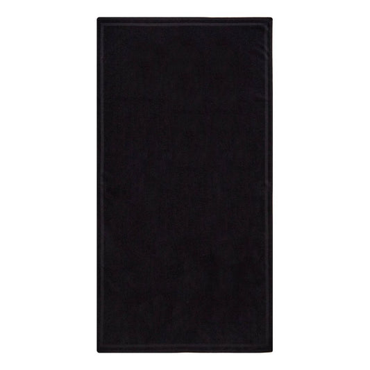 Black Cotton Men's Beach Towel