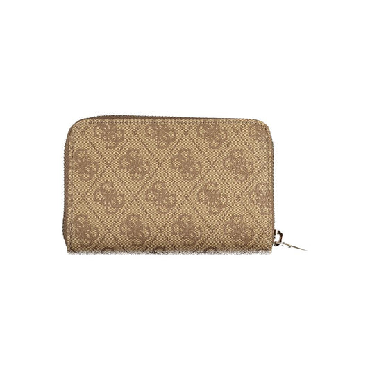 Beige Polyethylene Women Wallet