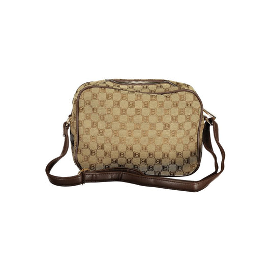 Beige Polyester Handbag