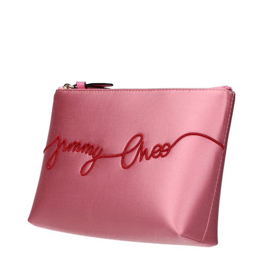 Pink Satin Clutch Bag