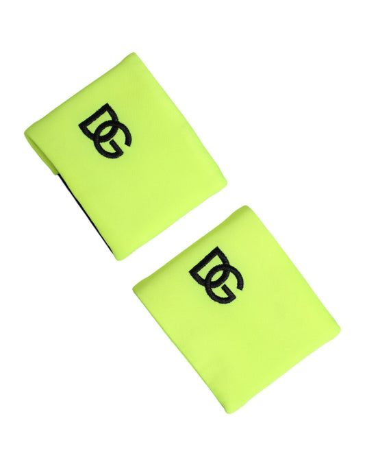 Yellow Green DG Logo Polyester 1 Pair Wristband