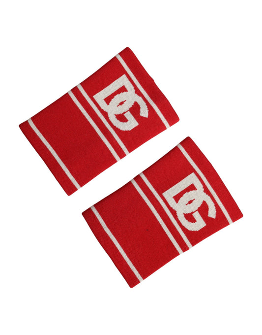 Red White DG Logo Cotton 1 Pair One SIze Wristband