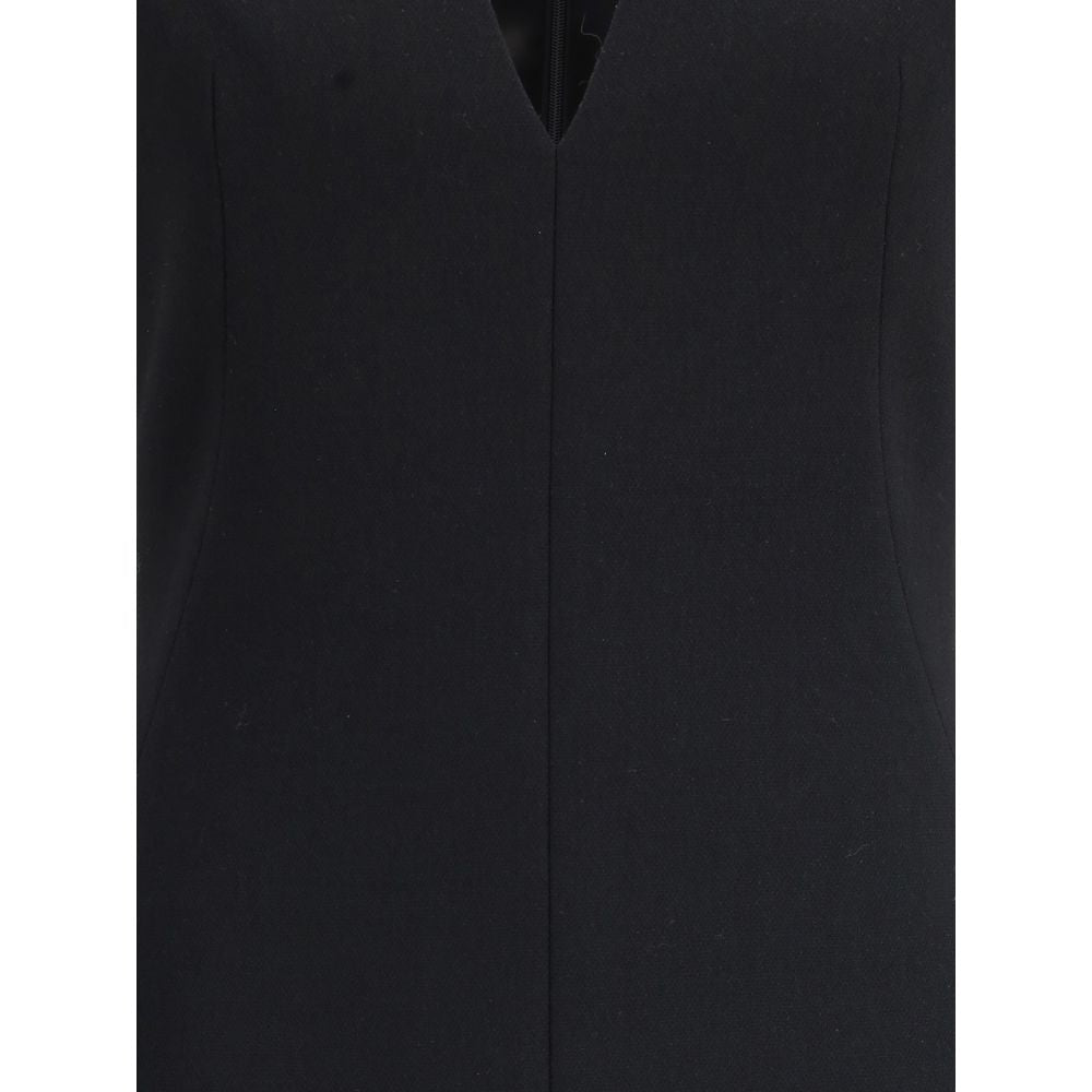 Black Wool Casual Dress