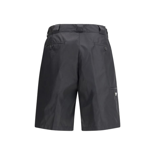 Black Recycled Polyamide Bermuda Shorts