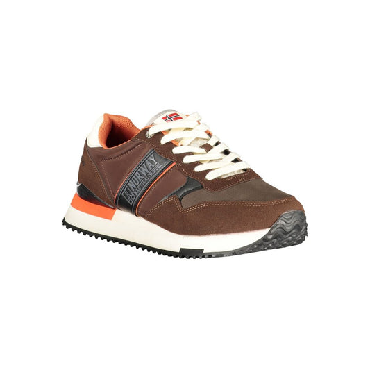 Brown Polyester Sneaker