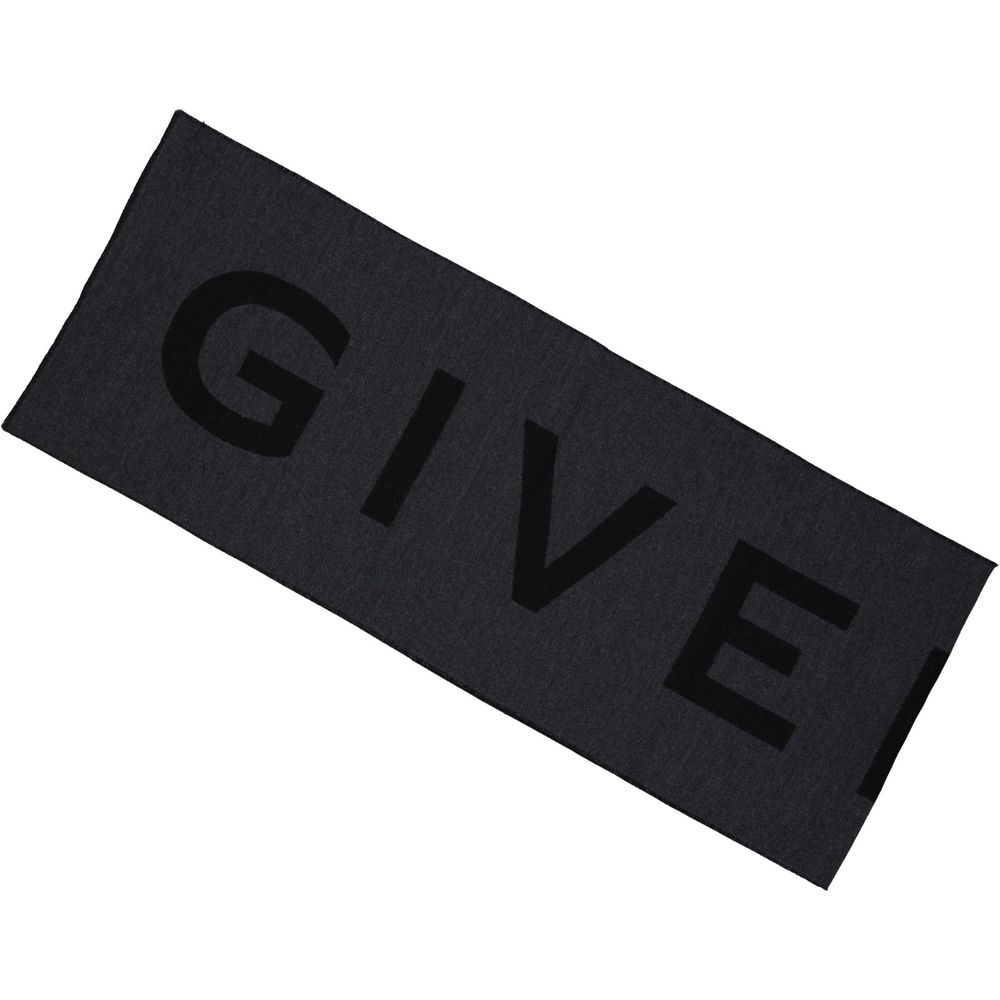 Gray Virgin Wool Scarf