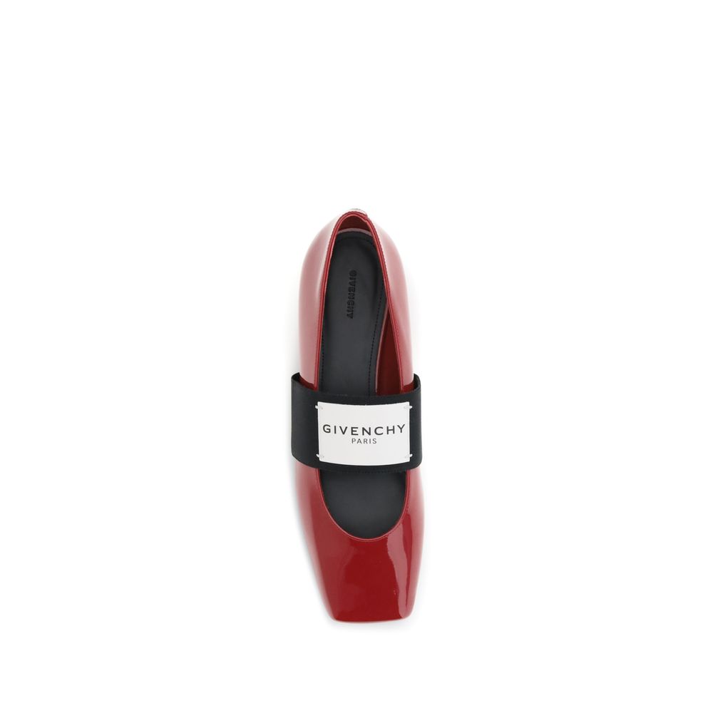 Red Leather Ballet Flats