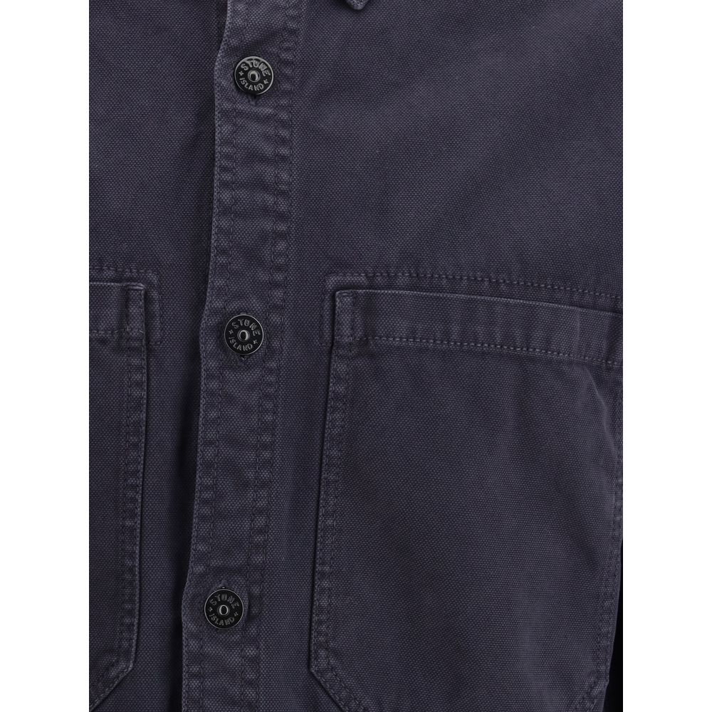 Blue Cotton Dress Shirt