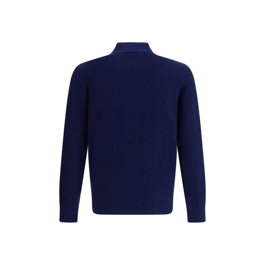 Blue Cashmere Polo Shirt