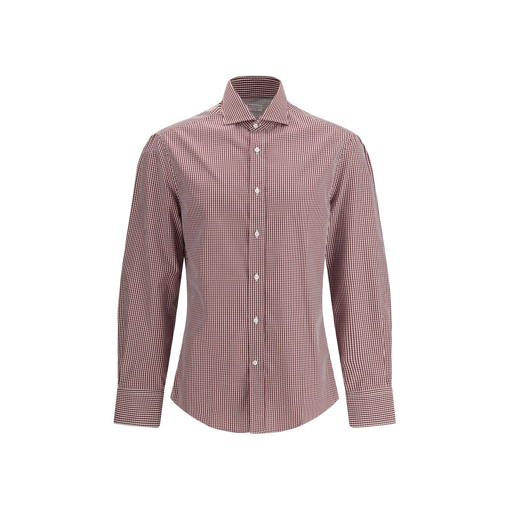 Red Cotton Pattern Shirt