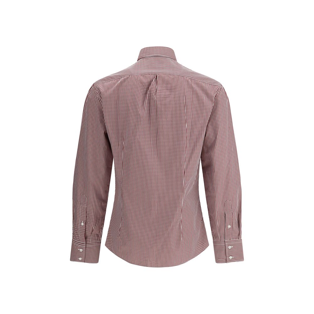 Red Cotton Pattern Shirt