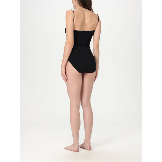 Black Nylon One-Piece Swimsuit