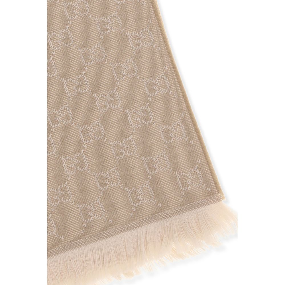 Beige Wool Scarf