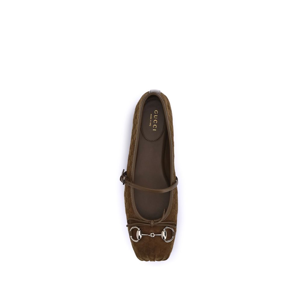 Brown Goatskin Ballet Flats