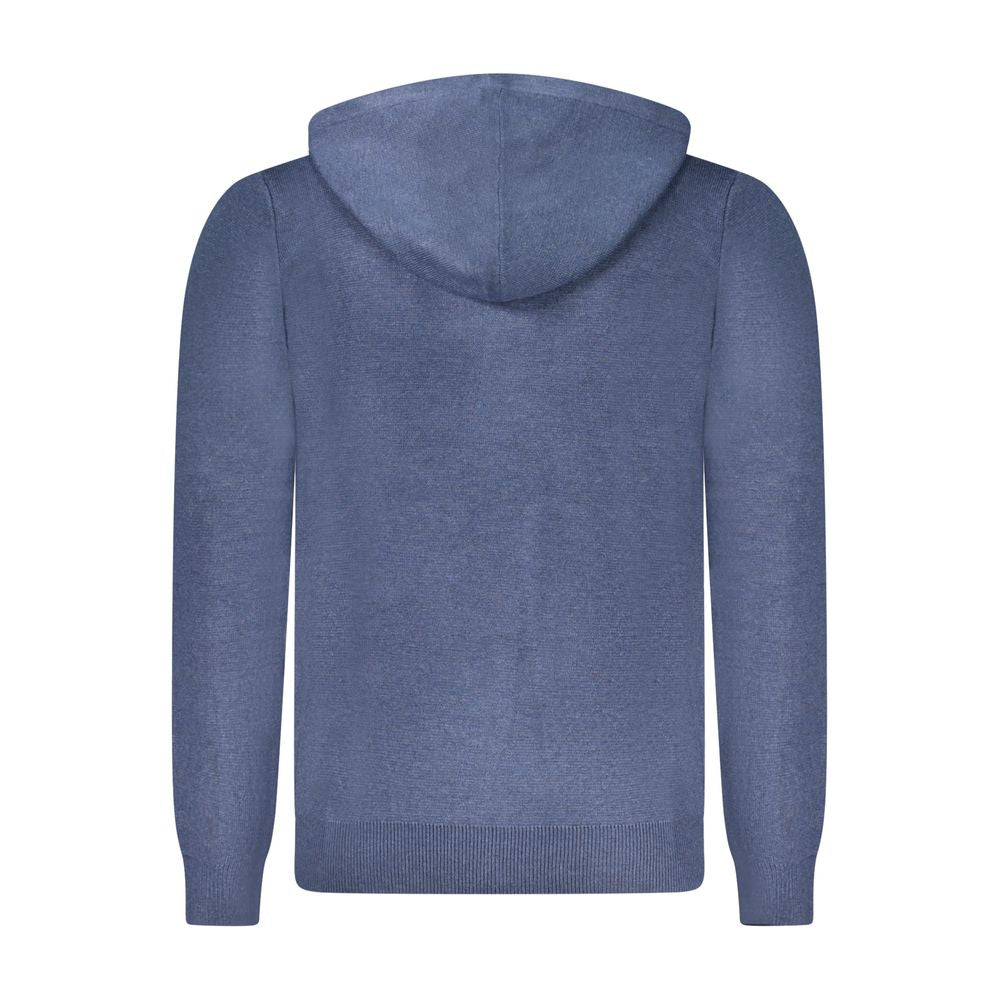 Blu Poliammide Male Cardigan