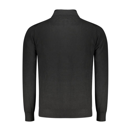 Black Polyester Men Sweater