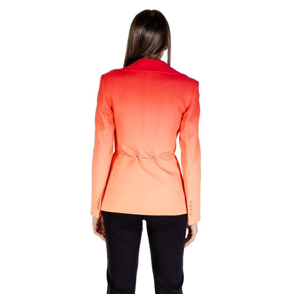 Orange Polyester Blazer