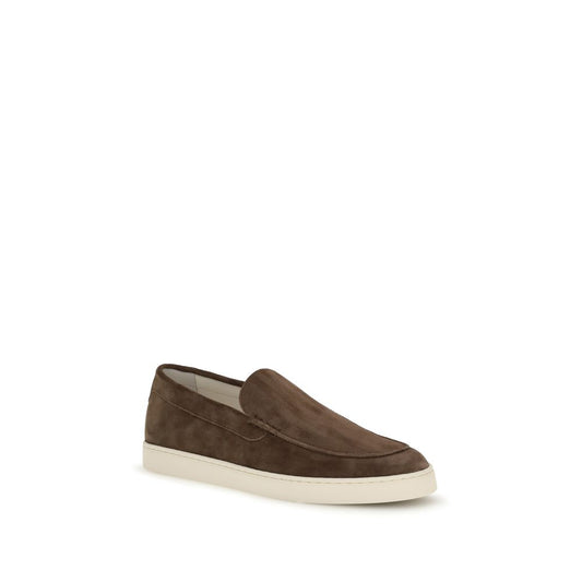 Brown Rubber Slip-On Loafers