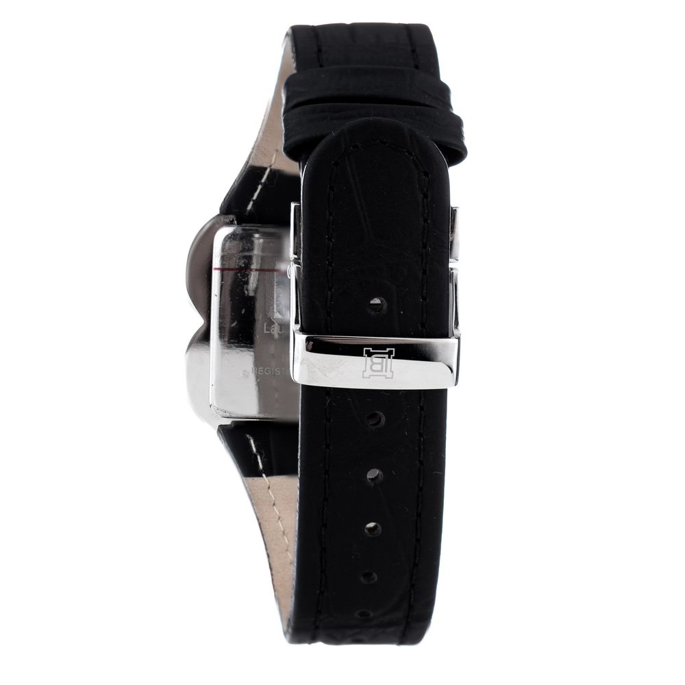Black Leather Dress Watch