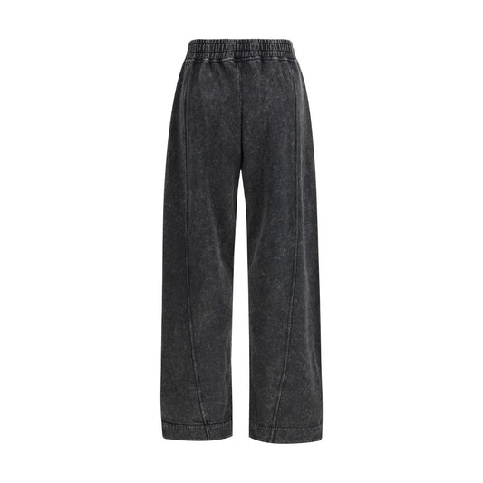Black Cotton Casual Pants