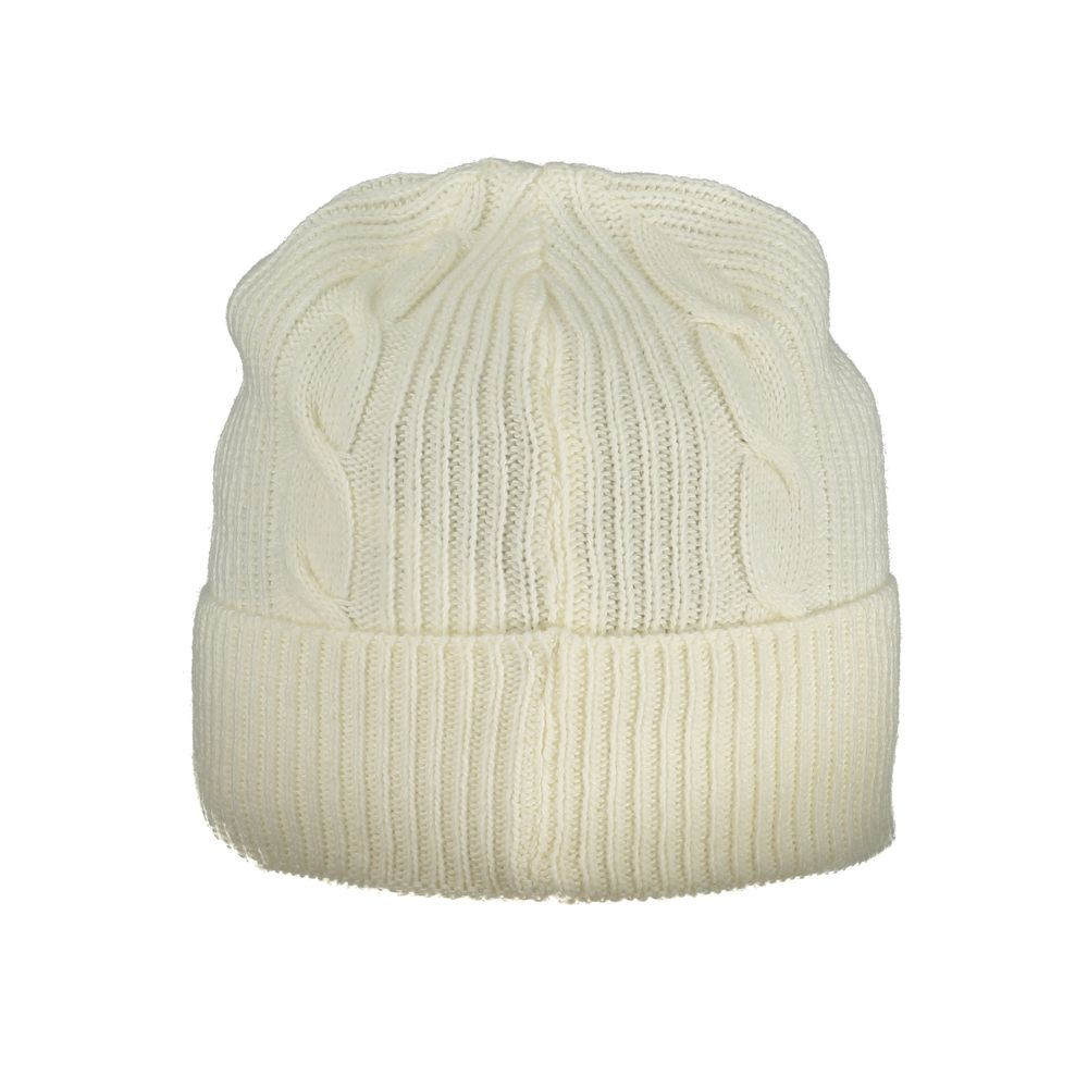White Polyamide Women Cap