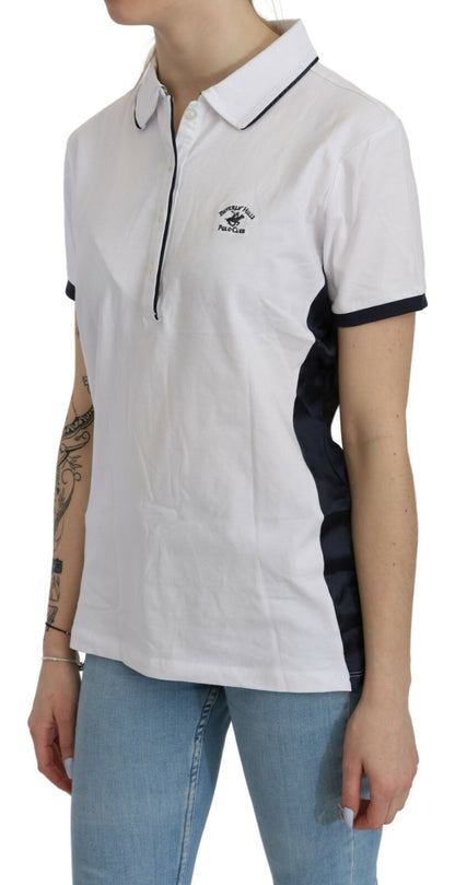 Cotton White Collared Short Sleeve Top