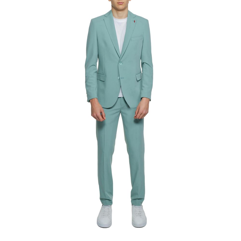Green Polyester Two-Piece Suit