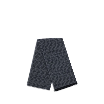 Black Fleece Wool Scarf